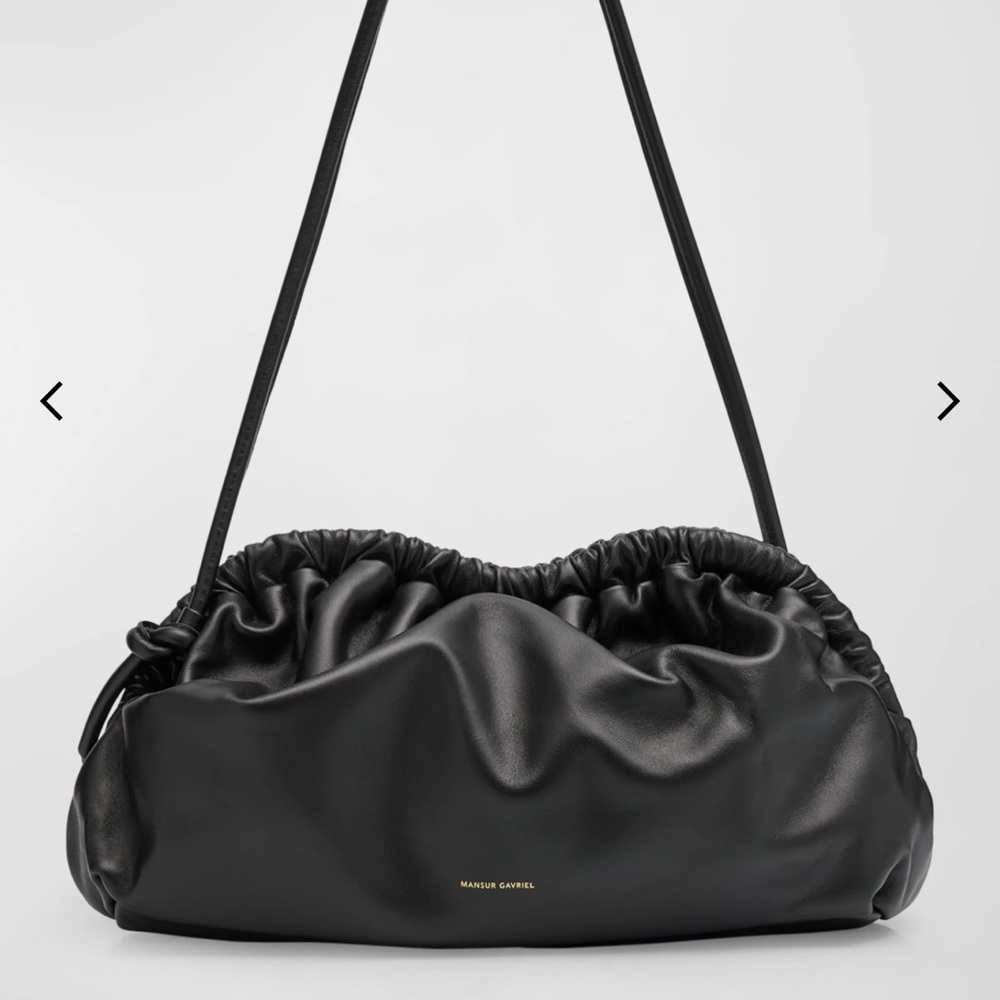 Mansur Gavriel Black Leather oversized “cloud” Bag - butter leather. Super soft